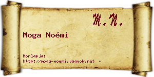 Moga Noémi névjegykártya